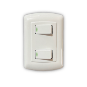 Plac armada 2 apagadores blanco t/evo