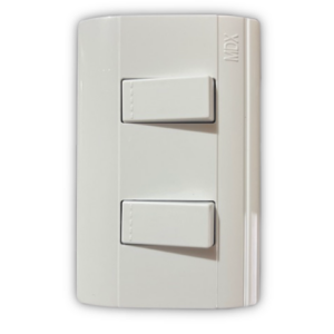 Placa armada 2 apagadores blanco T/M