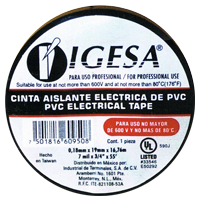 Cinta plástica negra grande Igesa