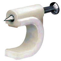 Grapa 5mm curva p/cable teléfonico (100pzas)