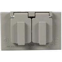 Placa duplex para intemperie gris