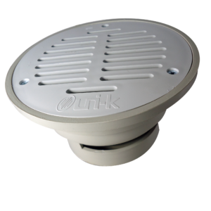 Coladera integral rejilla blanca plastico