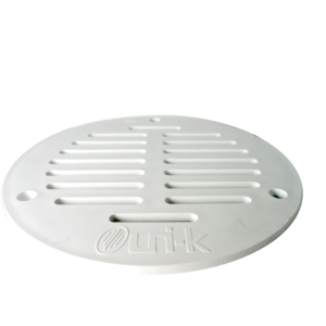 Tapa rejilla redonda plastico p/coladera blanca
