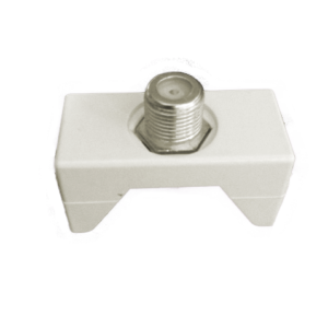 Toma coaxial blanca T/M