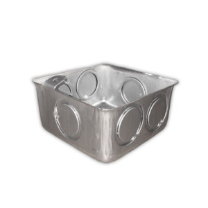 Caja cuadrada dual 1/2-3/4 galvanizada
