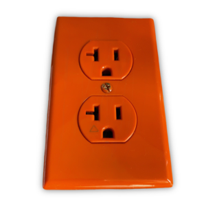 Placa c/contacto duplex naranja 20A Supplier