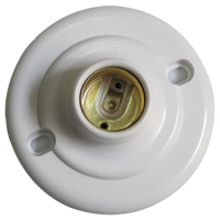 Socket redondo baquelita 3/4″ blanco Omme